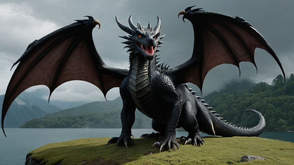 كاين واحد التنين شرير جدا في لاري