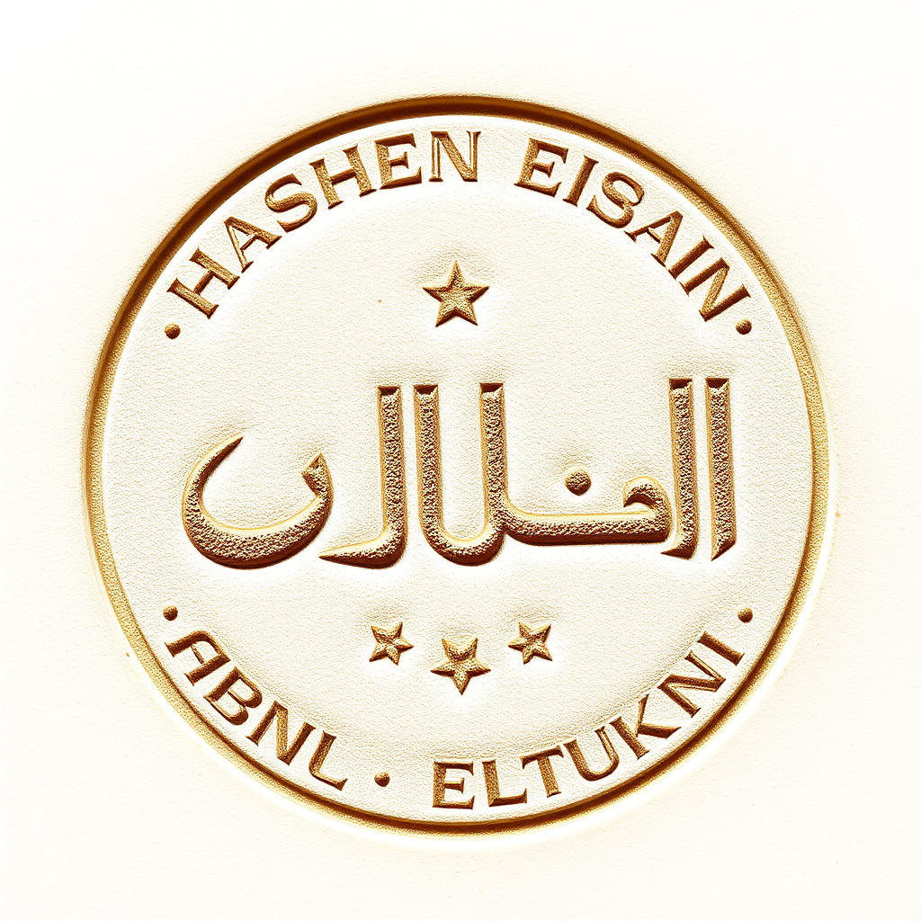 شعار مزخرف باسم عبدالحكيم العبيد