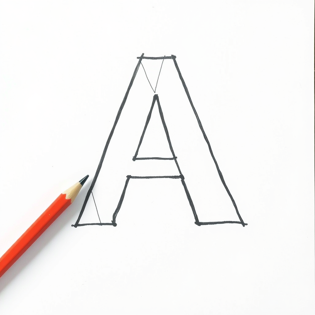 رسم حرف A