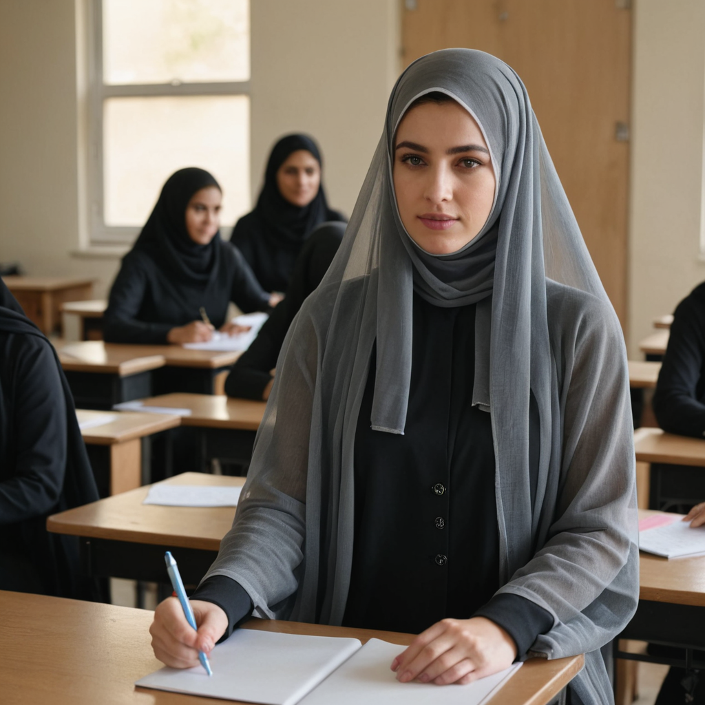 معلمة محجبة مودرن موجودة داخل - بيكاسو الخليج | Gulf Picasso