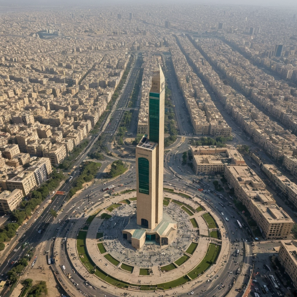 برج بااسم صدام حسين في بغداد ساحة التحرير