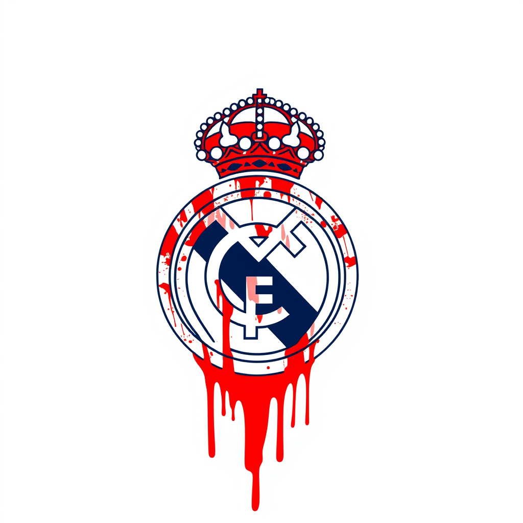 شعار ريال مدريد بالدم