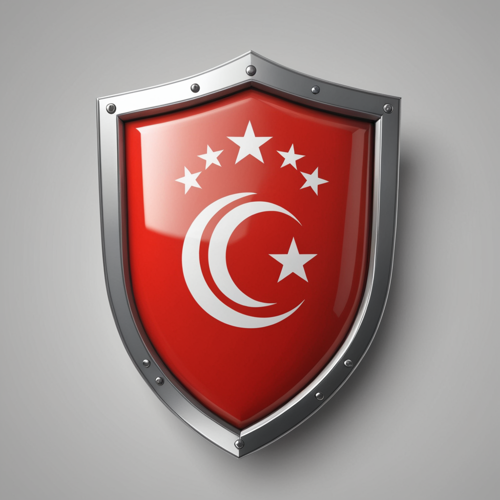 درع علي شكل علم تركيا - بيكاسو الخليج | Gulf Picasso