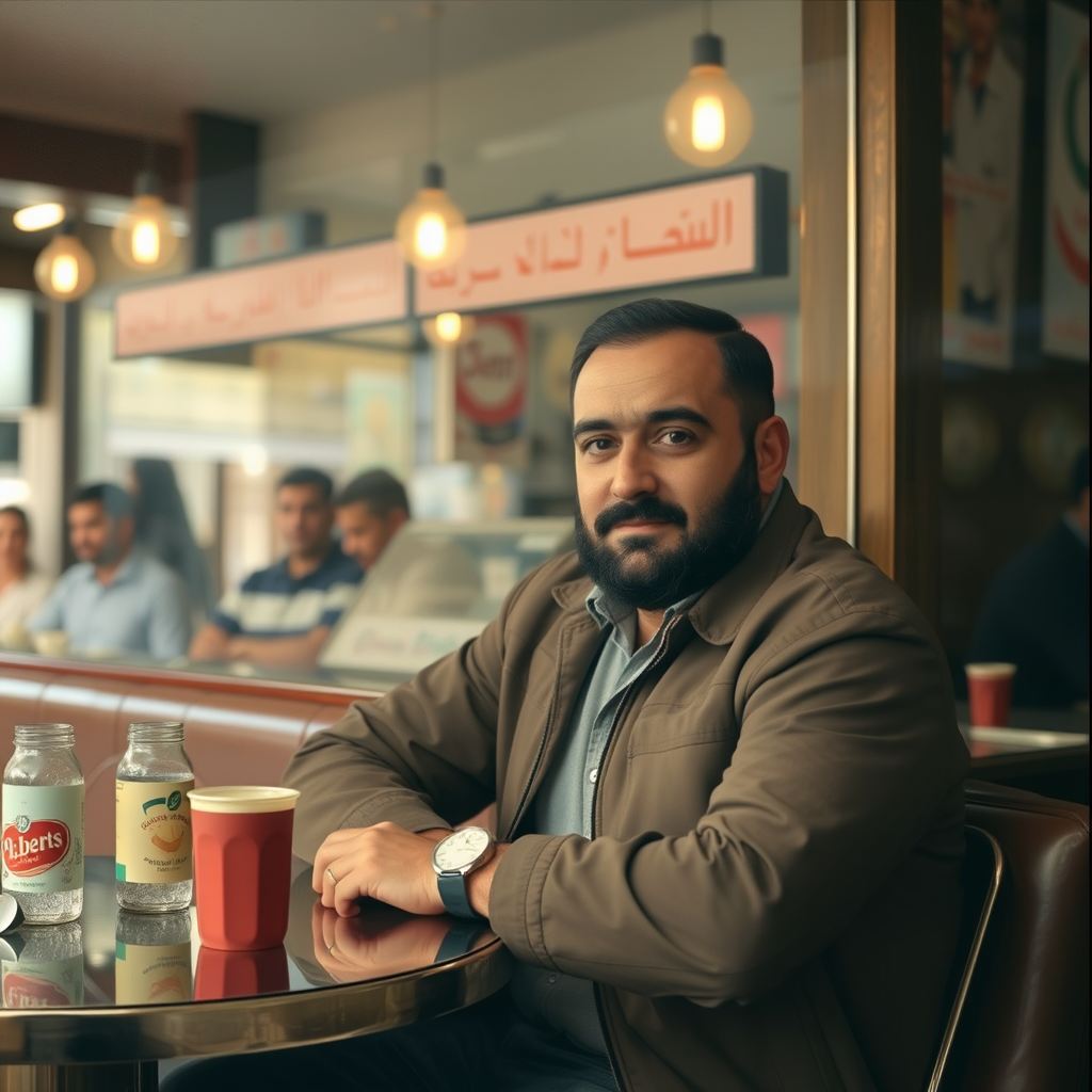 مراد علمدار في مقهى في بغداد