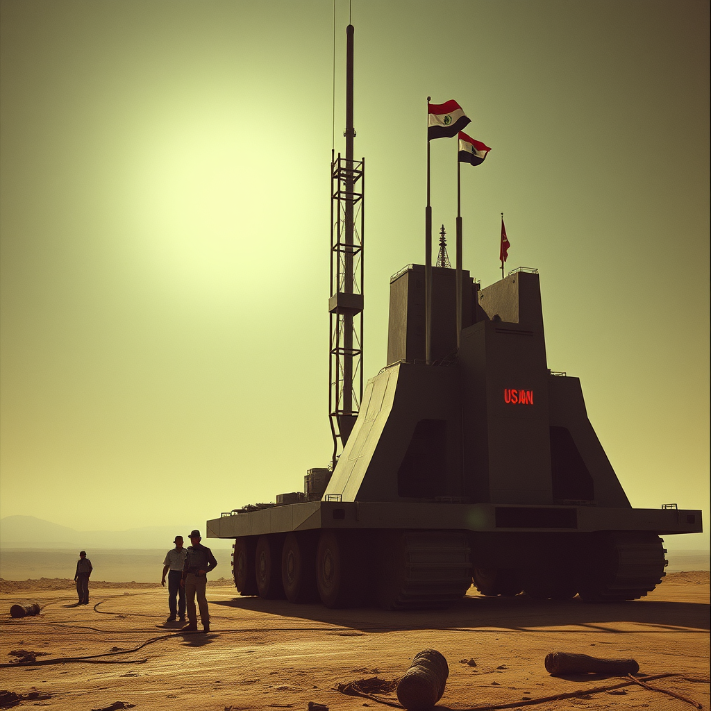 تصميم صدام حسين وهو غازي امريكا